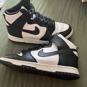 High top Nike kids’ panda dunks